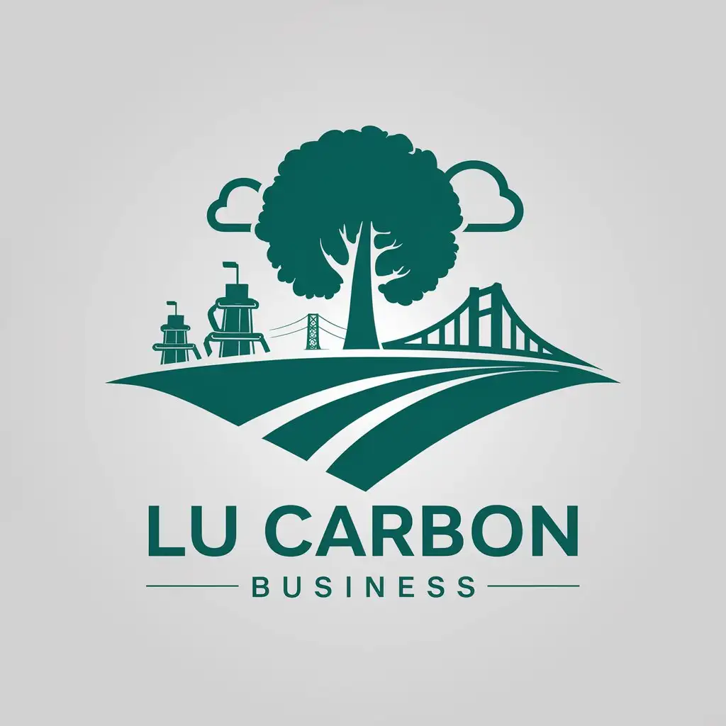 LOGO-Design-For-Lu-Carbon-Business-Symbolic-Carbon-and-Nature-Integration