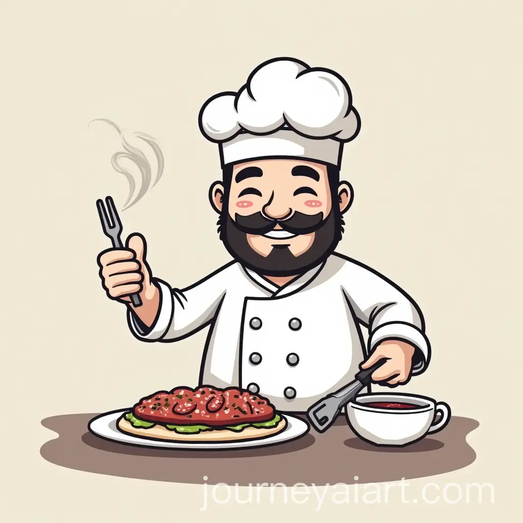 Cartoon-Chef-Preparing-Shawarma-in-Minimalist-StyleAI-Image-Prompt-Expansion