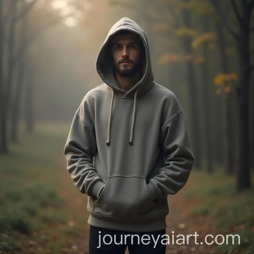 Man-in-Hoodie-Standing-Soothing-and-Relatable-Atmosphere