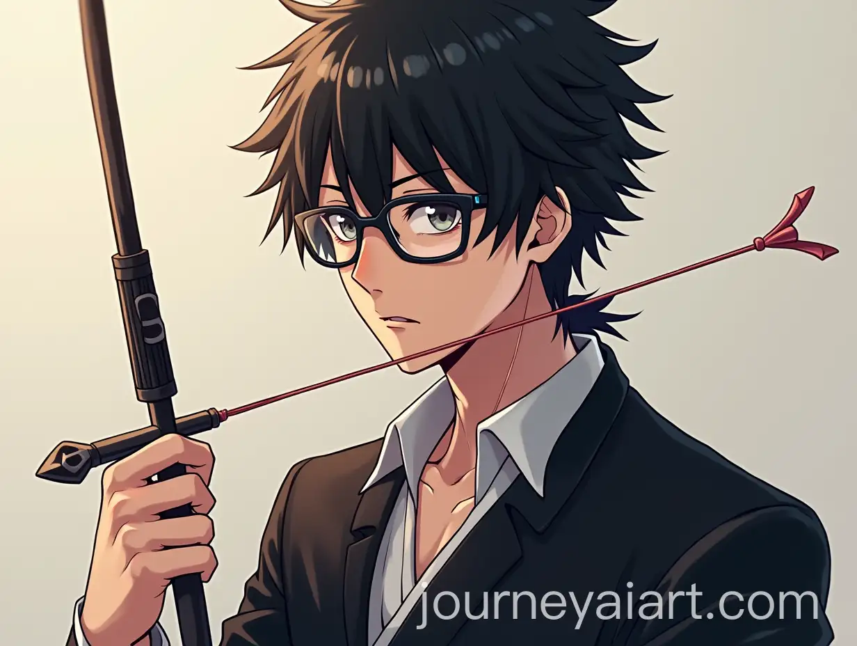 Young-Man-in-BLEACH-Anime-Outfit-Holding-a-Bow