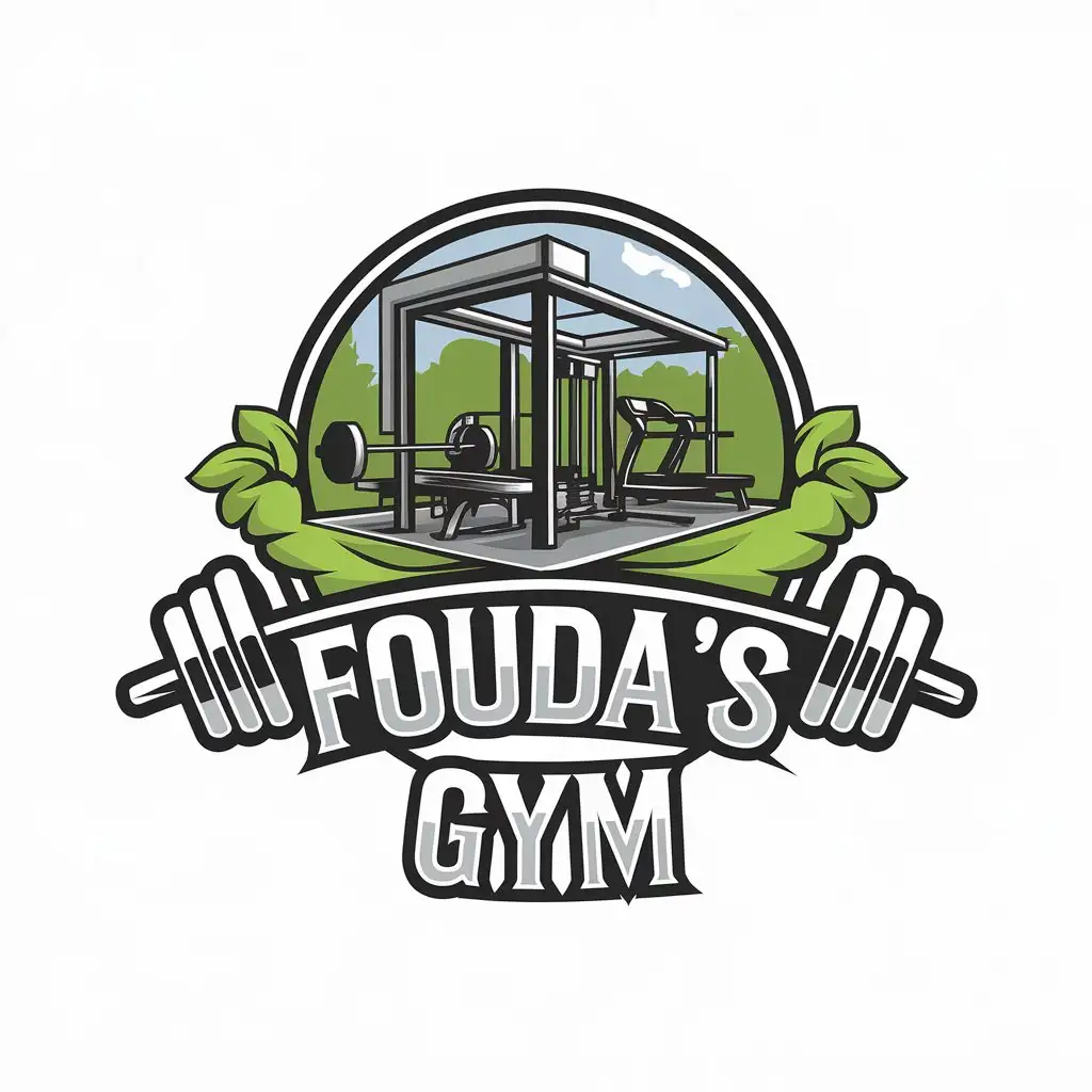 LOGO Design for Foudas Gym Vector Logo with Gym Symbol for Sports Fitness Industry