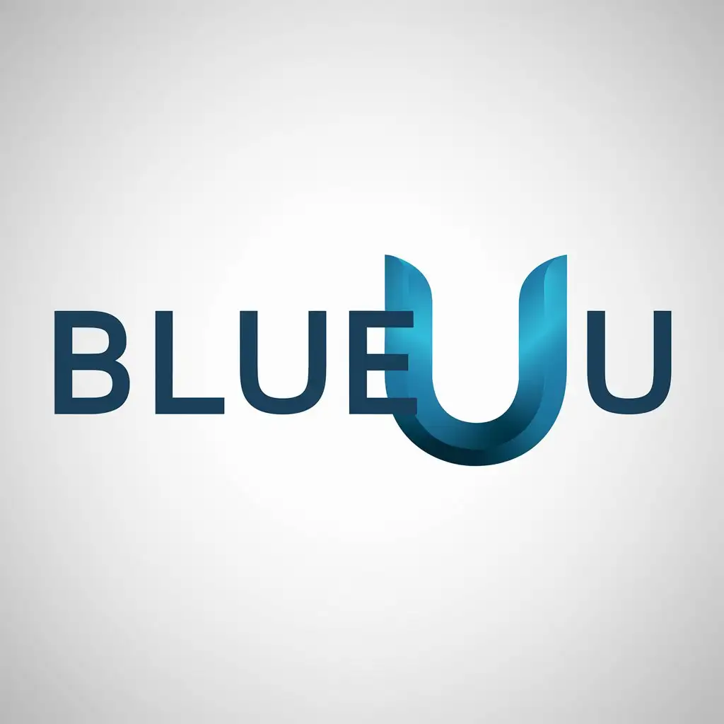 a logo design,with the text "blueuu", main symbol:blueuu,Moderate,be used in Technology industry,clear background