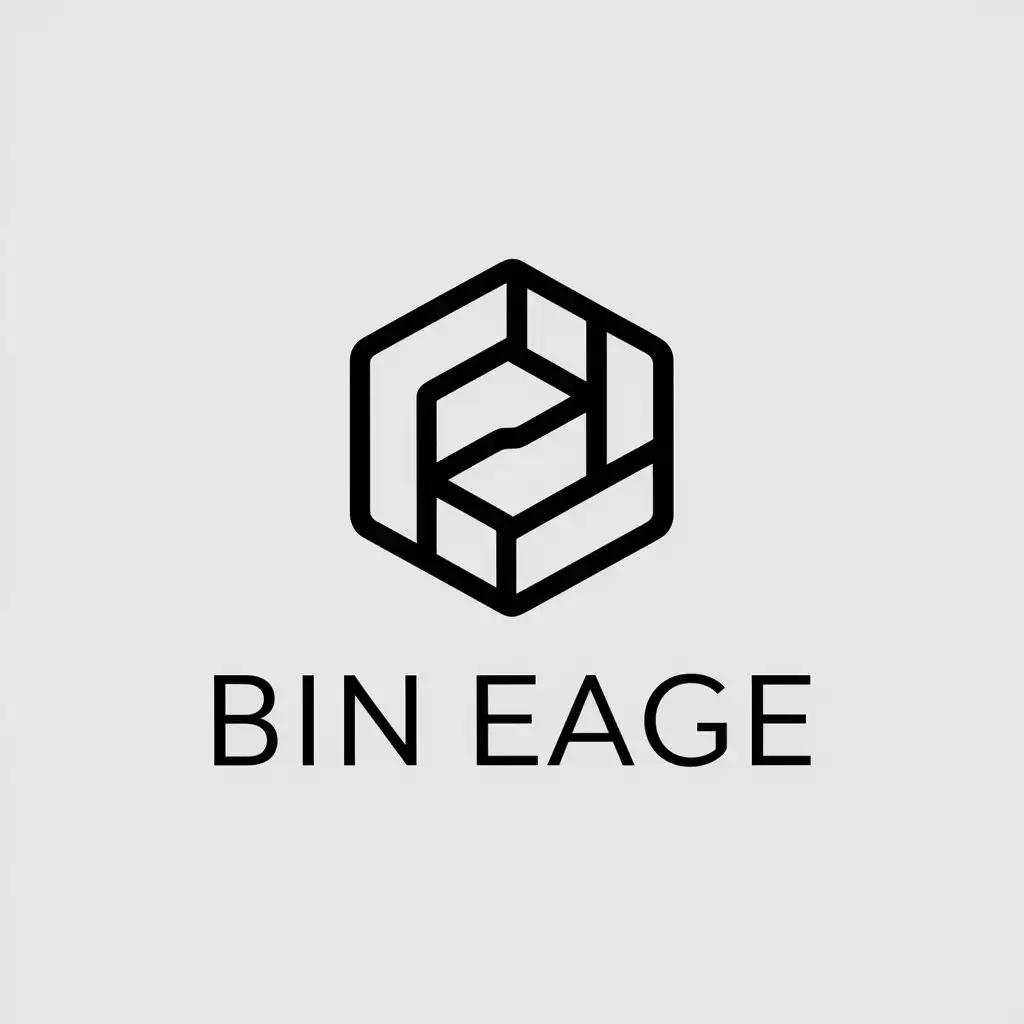 a vector logo design,with the text "BIN EAGE", main symbol:BIN EAGE,Minimalistic,clear background