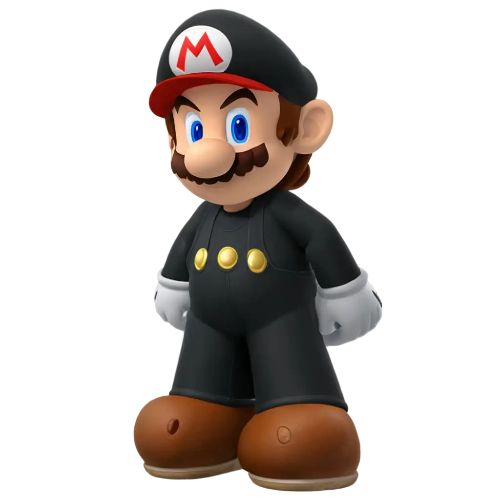 Super-Mario-in-Black-Dress-PNG-Image-Transforming-Nintendos-Iconic-Character-with-a-Stylish-Twist