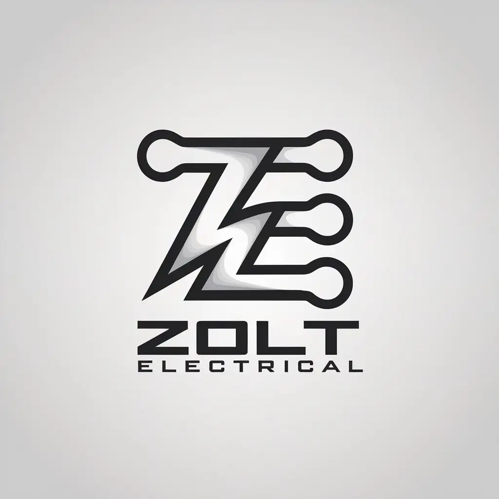 LOGO Design for Zolt Electrical Vector Art with ZE Symbol on Clear Background