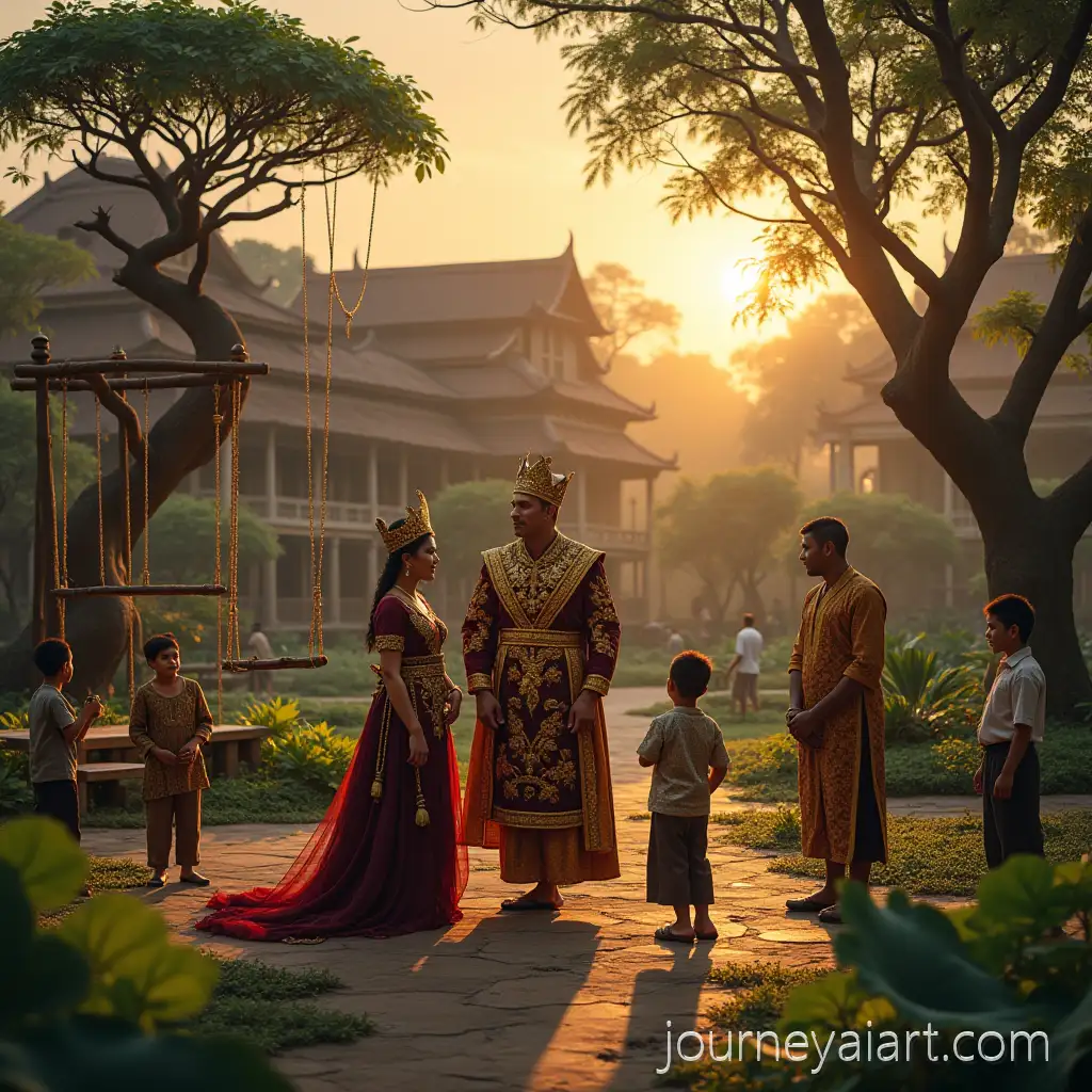 17thAI-Image-Prompt-Expansion-Century-Acehnese-King-and-Queen-Building-a-Royal-Playground-with-Traditional-Craftsmanship