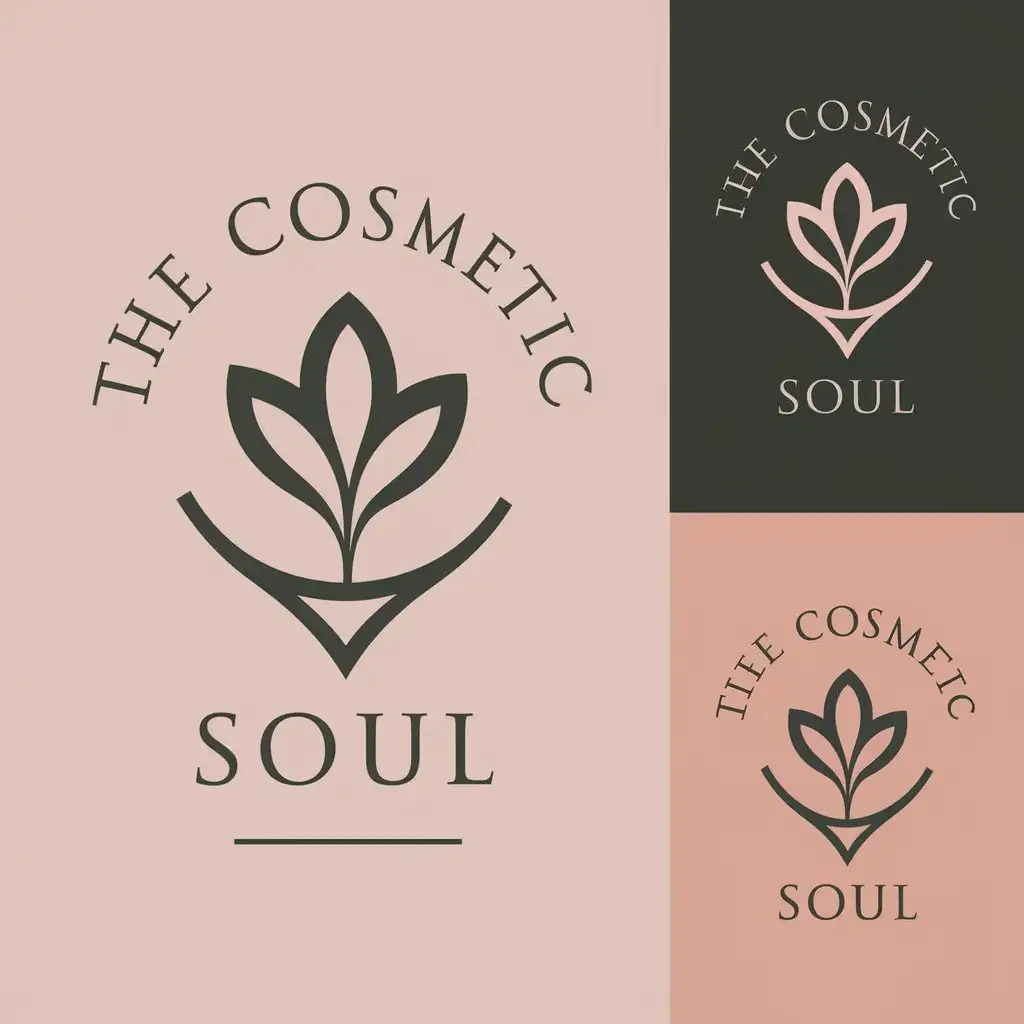 LOGO Design for The Cosmetic Soul Realistic Vector Design with Clear Background