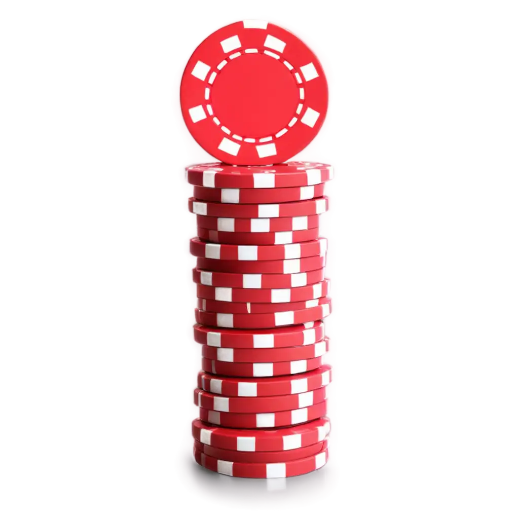 Stack-of-Red-Poker-Chips-with-White-Center-PNG-Image-for-HighQuality-Visuals