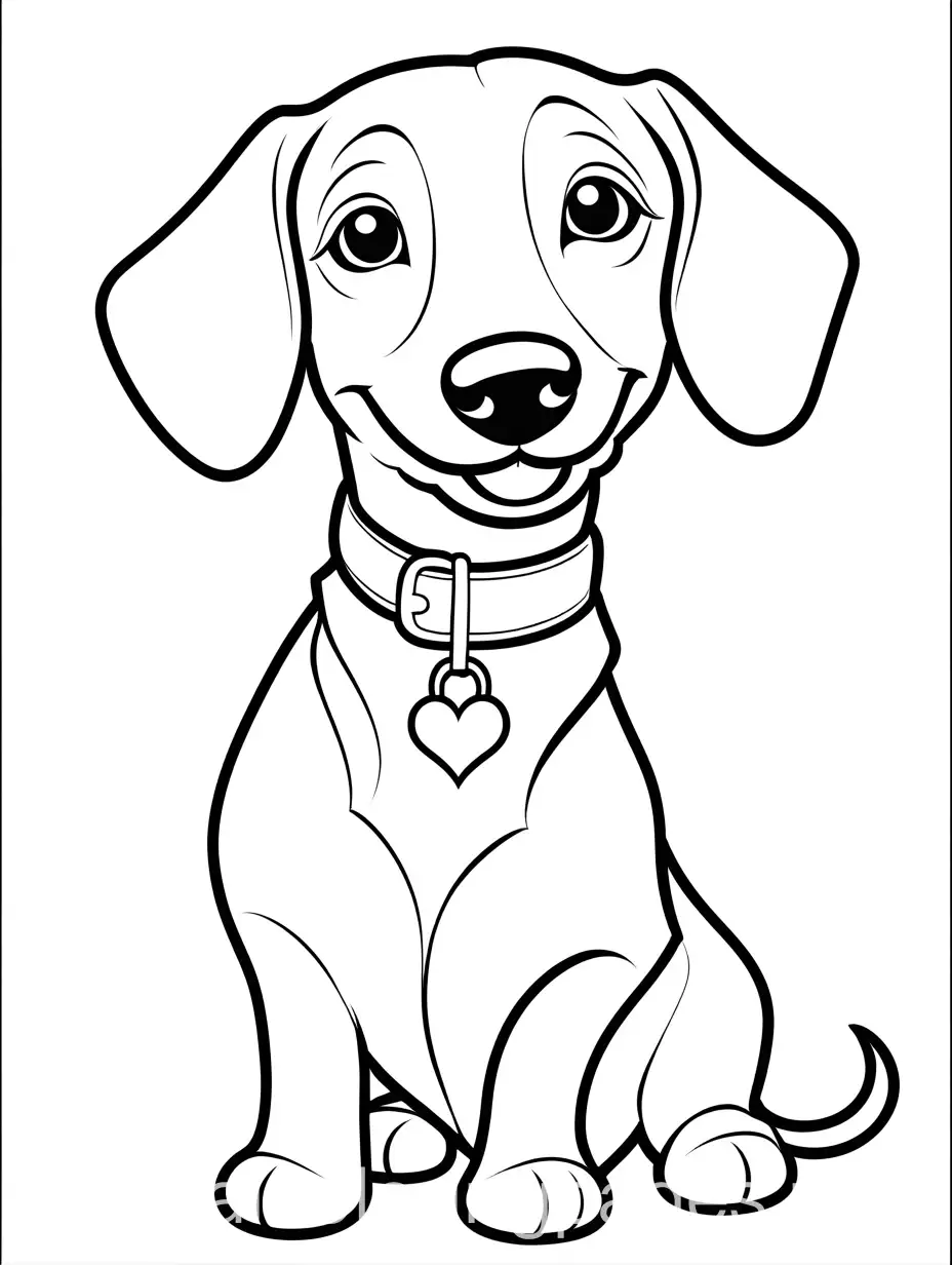 Smiling-Dachshund-Dog-Coloring-Page-for-Kids