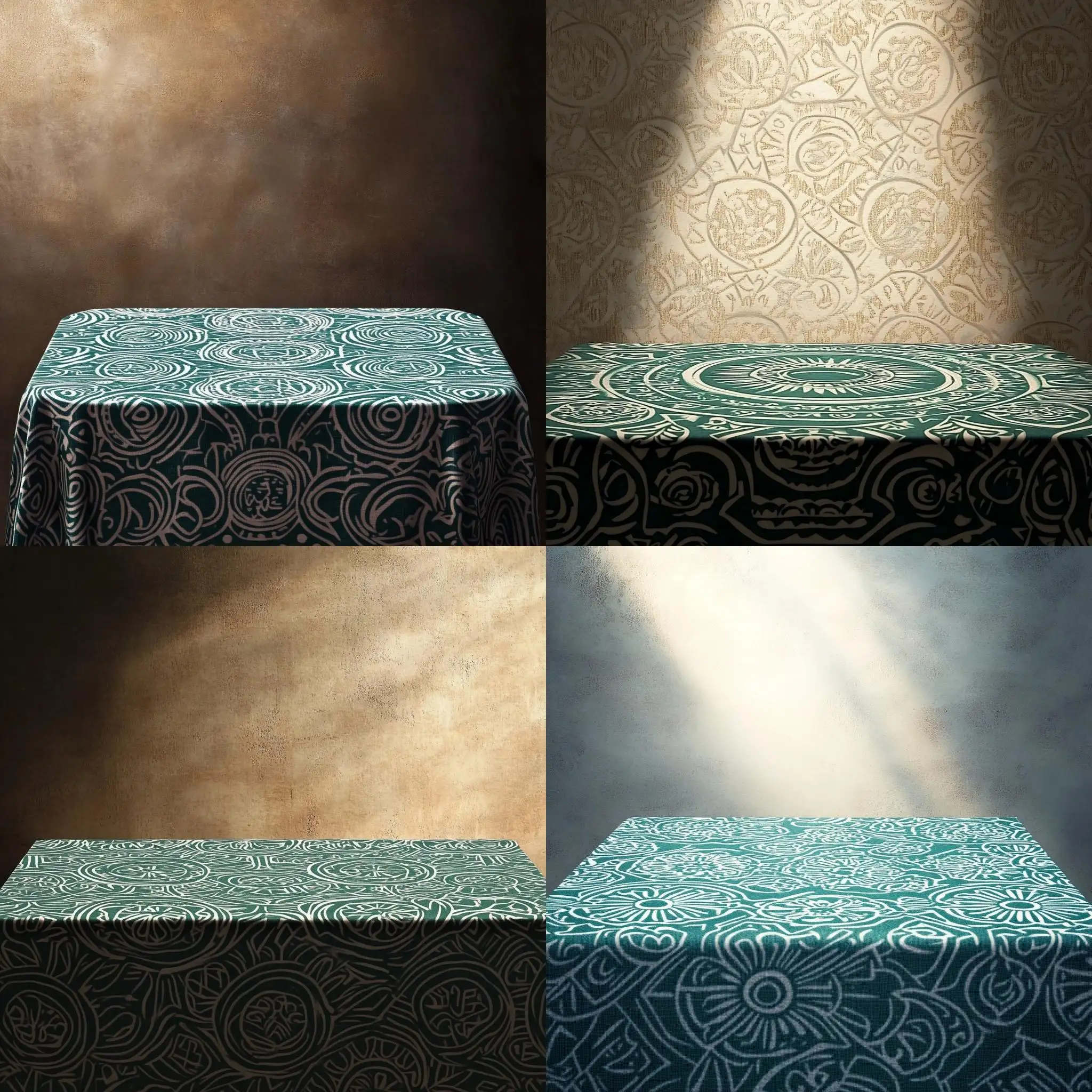 Arabesque-Light-Table-with-Arabic-Ornament-Tablecloth