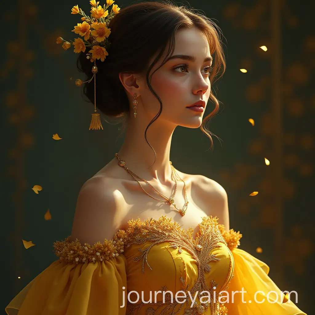 Elegant-Tailor-Transforms-Gown-with-Golden-Thread-at-Gala