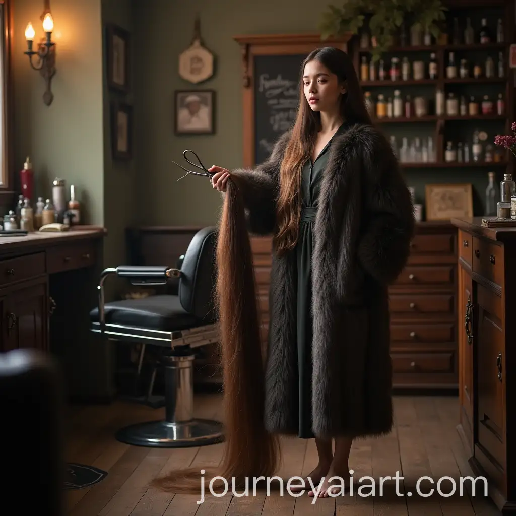 Teenage-Girl-Cutting-Long-Hair-in-Vintage-Barber-Shop