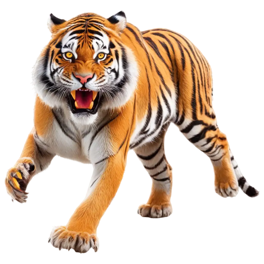 HyperRealistic-Roaring-Tiger-PNG-with-Glowing-Golden-Eyes-and-Neon-Streaks-for-Dynamic-Visual-Impact