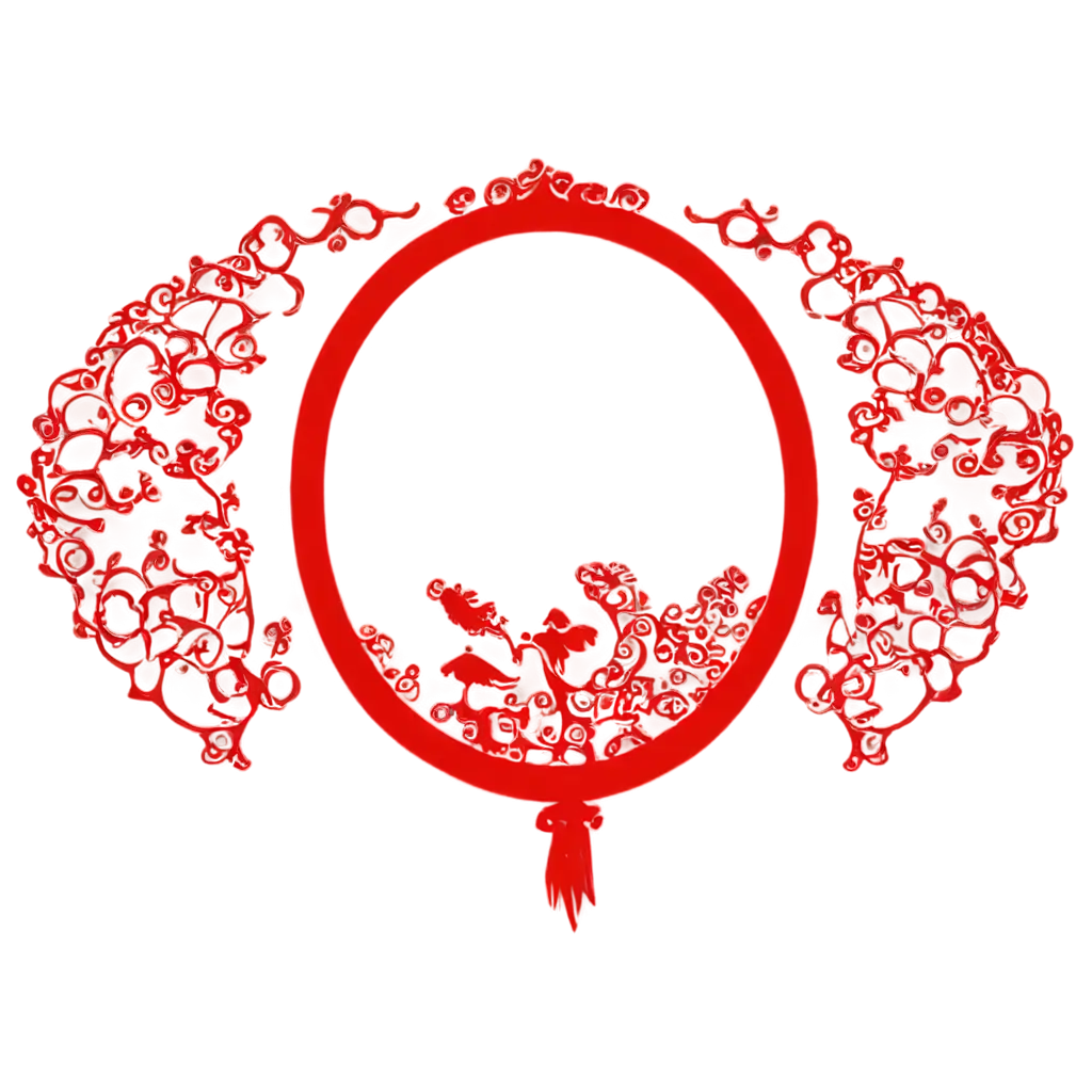 HighQuality-Traditional-Chinese-Red-Circular-Papercut-Window-Decoration-PNG-UltraDetailed-Masterpiece-for-Visual-Excellence