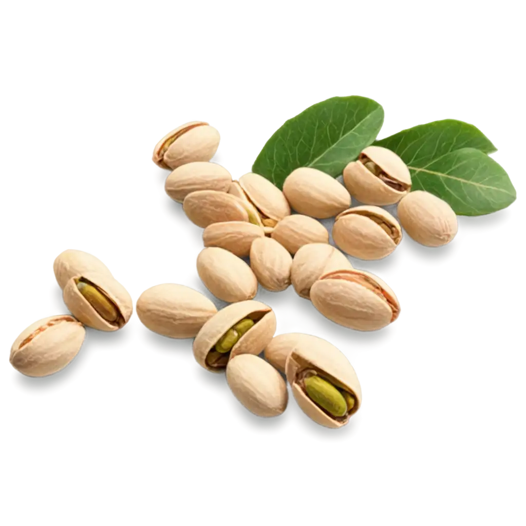 Pistachios-with-Leaves-PNG-Image-for-Crisp-and-Clear-Visuals