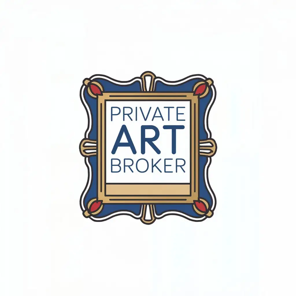 LOGO Design for Private Art Brokers Vector Frame Symbol for Finance Industry with Clear Background