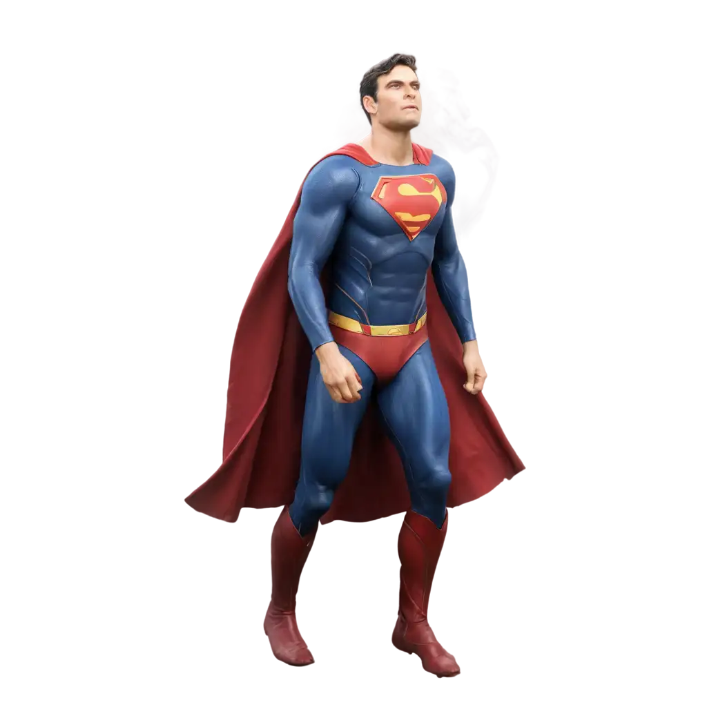 superman rising out of fire