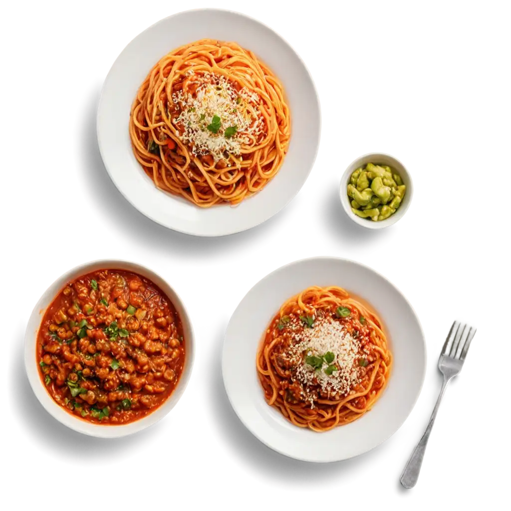 Spicy-Spaghetti-PNG-Image-from-Above-HighQuality-Transparent-Visual-for-Culinary-Designs