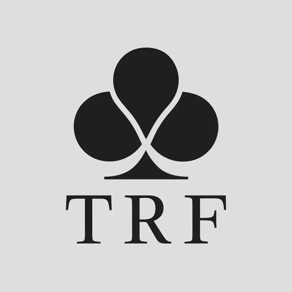 a vector logo design,with the text "trf", main symbol:symbol of the card trefoil,Moderate,be used in Technology industry,clear background