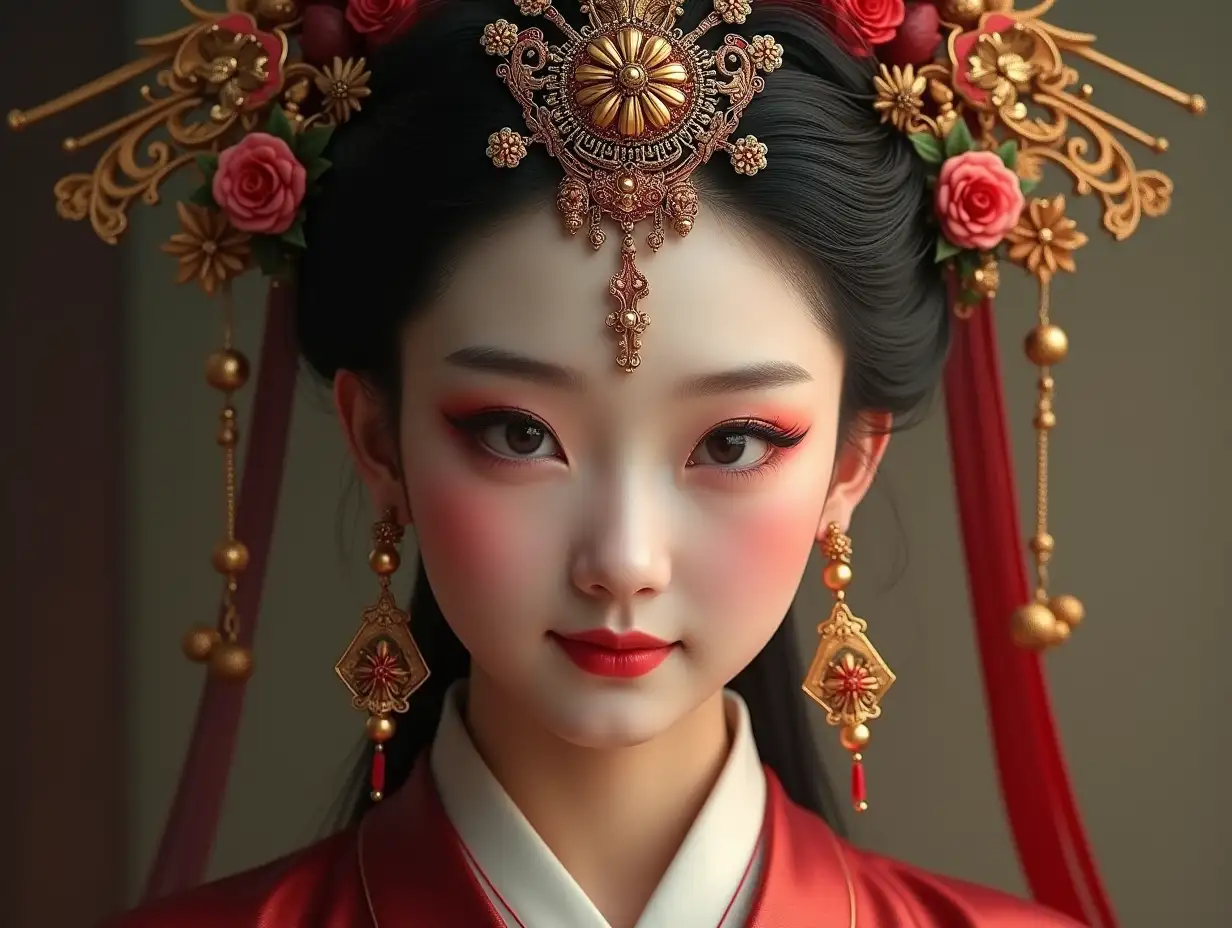 digital photo,ancient Chinese Tang dynasty goddess, best quality, masterpiece, realistic, luxurious, extravagant, stylish, opulent, elegance, stunning beauty, professional, high contrast, more detailed face