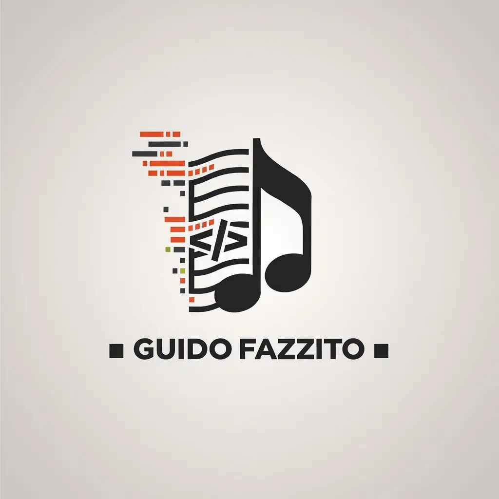 LOGO Design for Guido Fazzito Sheet Music with Rust Code for Videogames Industry