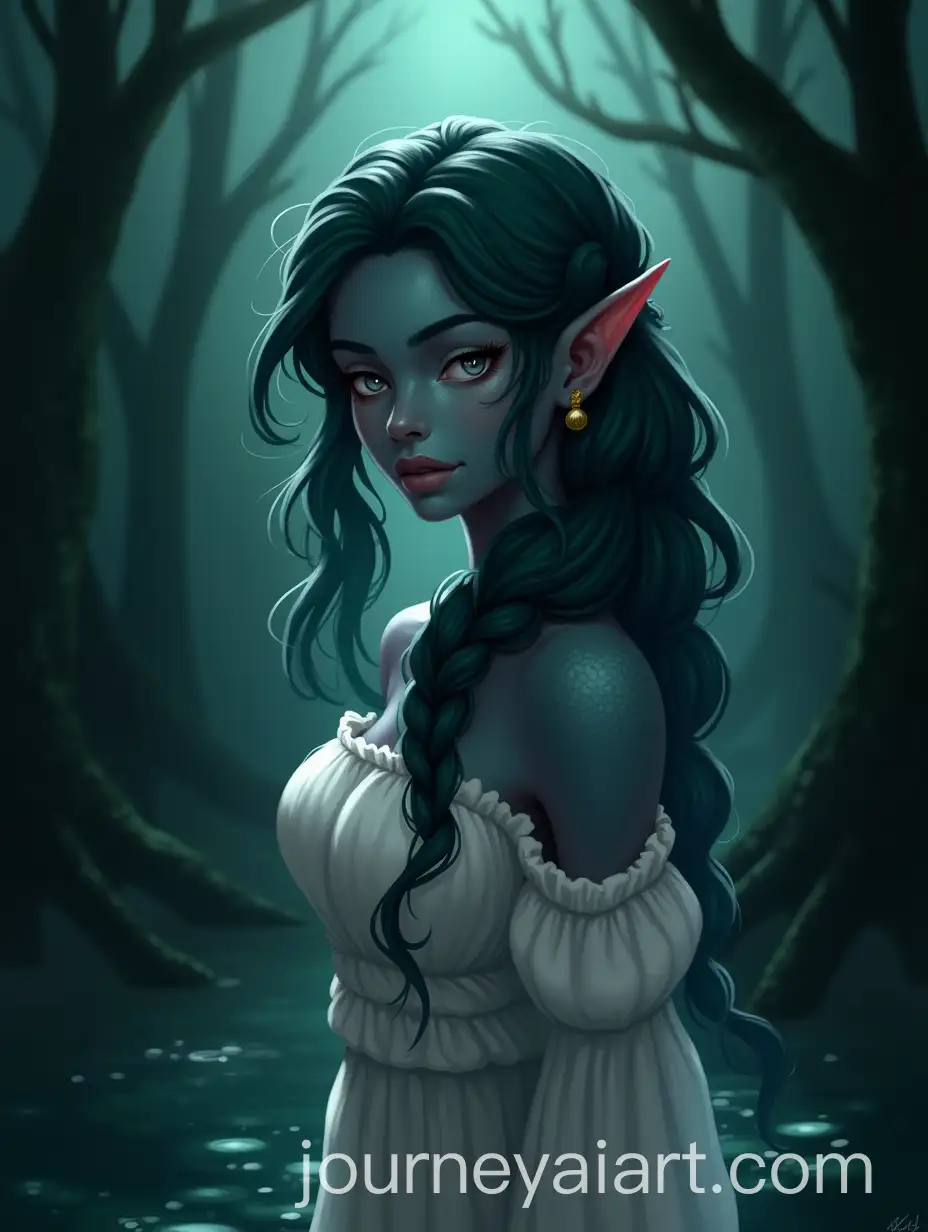 Female-Siren-in-Pirate-Attire-Amidst-a-Dramatic-Swamp