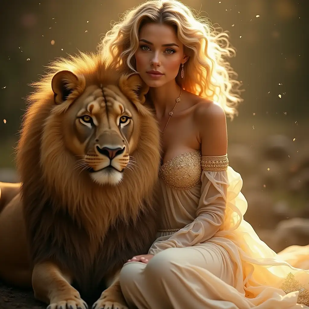 Celestial-Being-of-Leo-with-Majestic-Lion-Companion