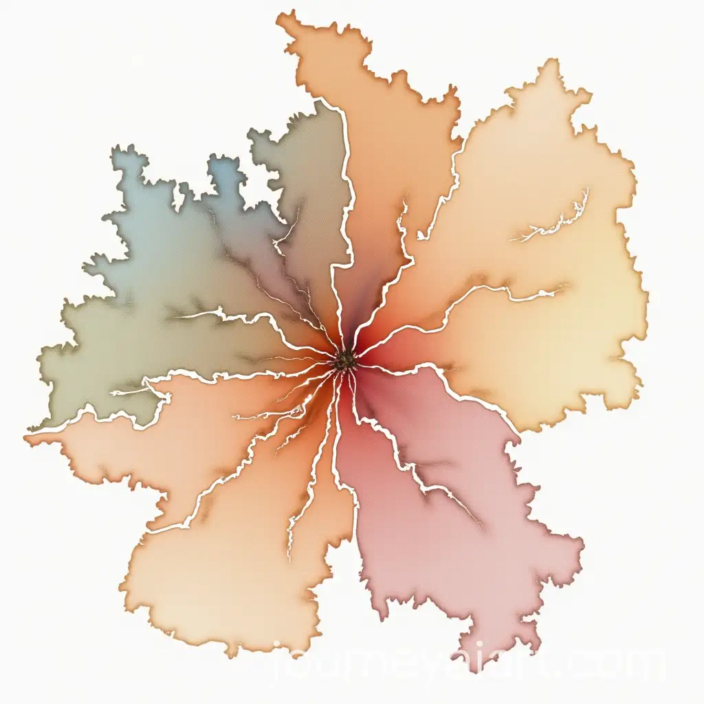Watercolor-Map-of-Berlin-with-Distinctively-Colored-Districts