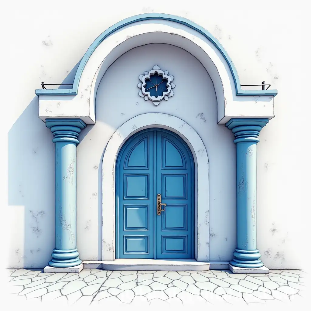 Traditional-Tunisian-Cafeteria-Exterior-with-Blue-and-White-Design