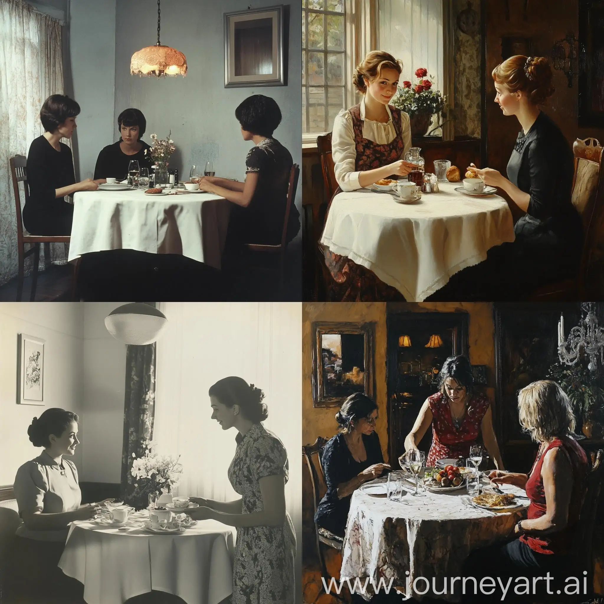 Young-Woman-Serving-Two-Women-at-a-Table