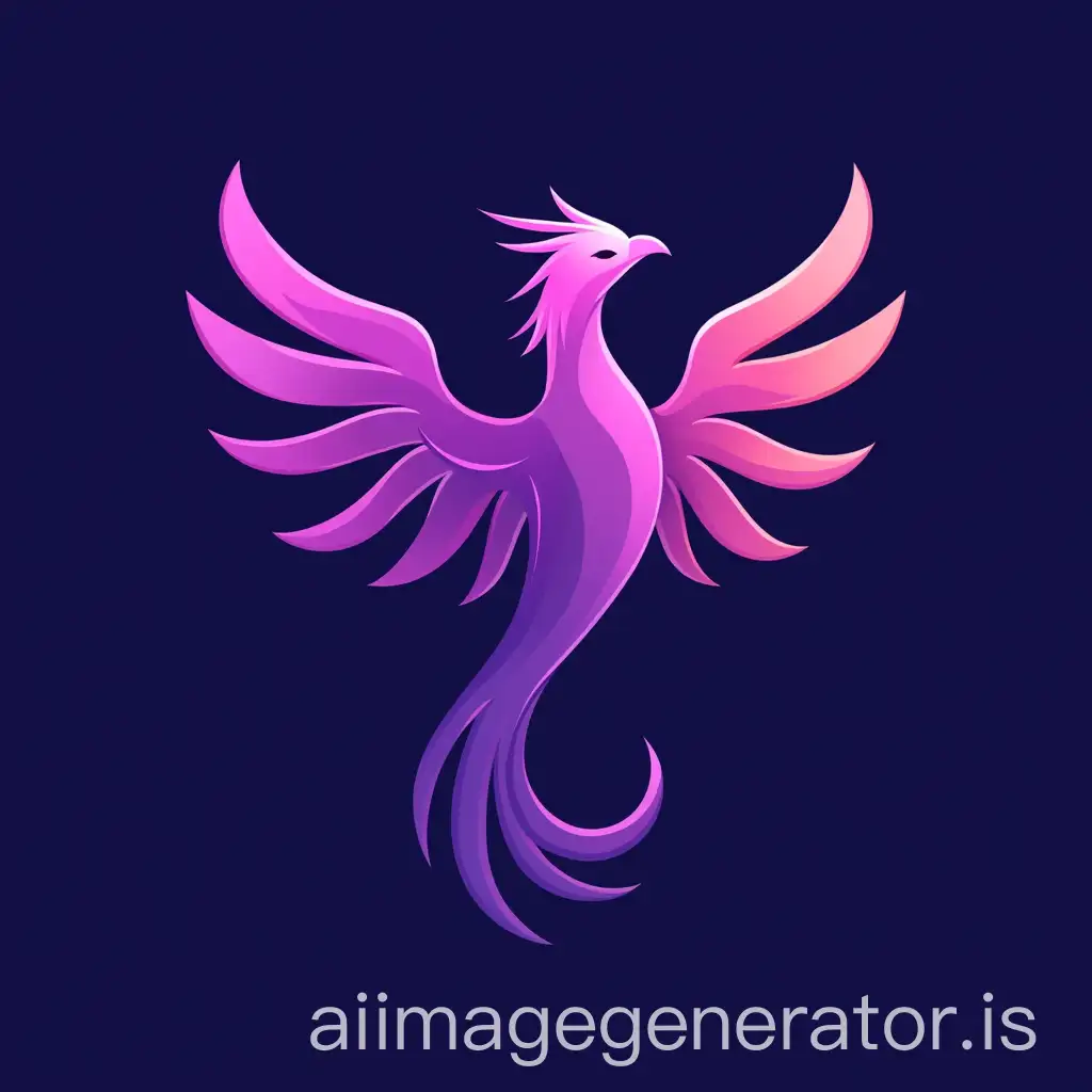 Stunning-Gradient-Purple-Phoenix-Logo-Design