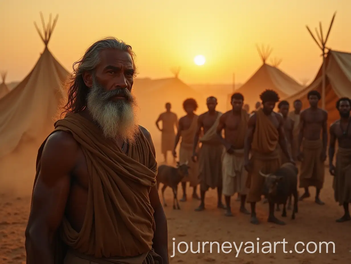 Aged-Father-Commanding-His-Sons-in-a-FamineStricken-Canaan-Landscape