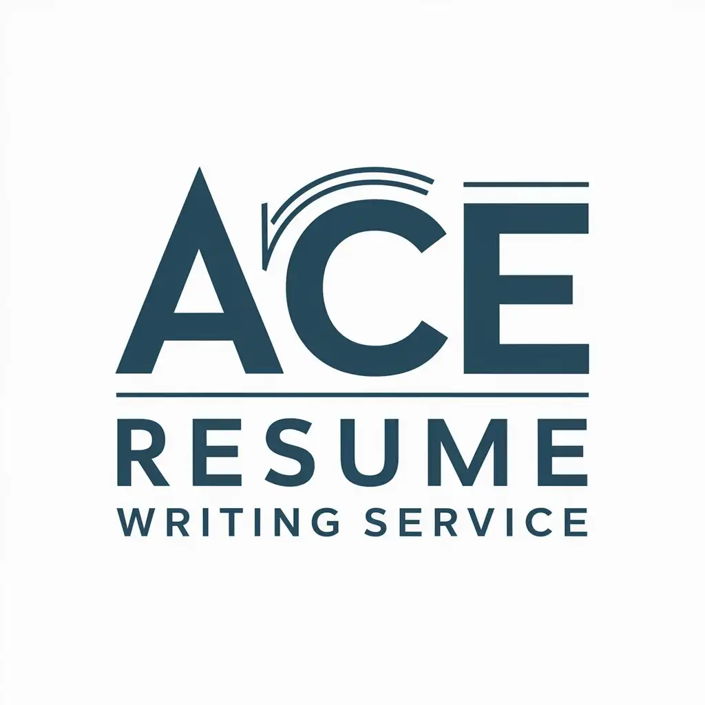 a vector logo design,with the text "Ace Resume Writing Service", main symbol:Resume,complex,clear background