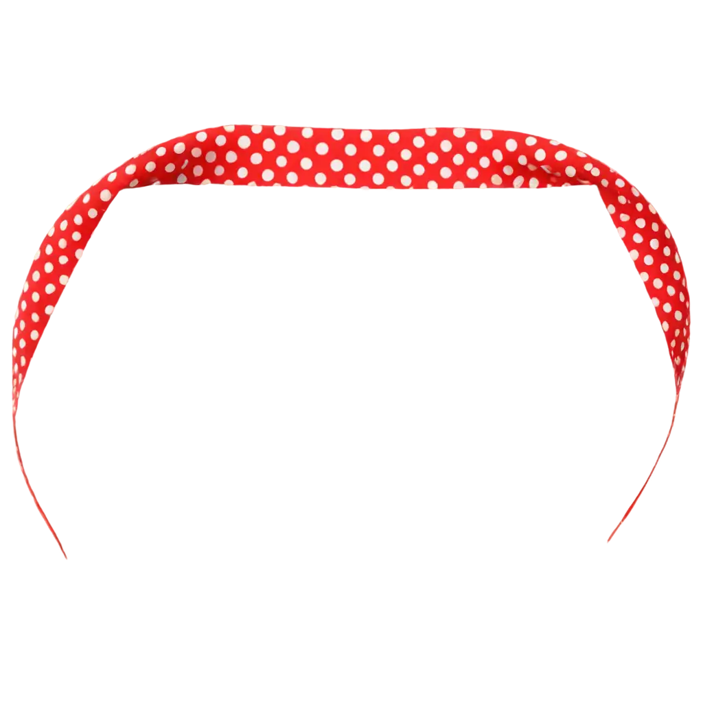 Red-Ribbon-with-White-Peas-Print-Twisting-into-a-Bow-PNG-Image-for-Elegant-Designs