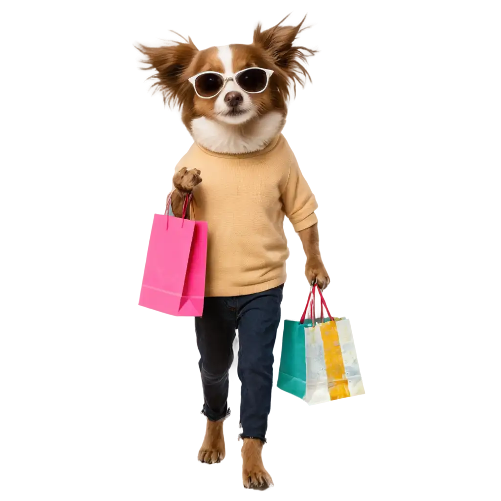 PNG-Image-of-a-Dog-Shopping-Creative-AI-Art-Prompt