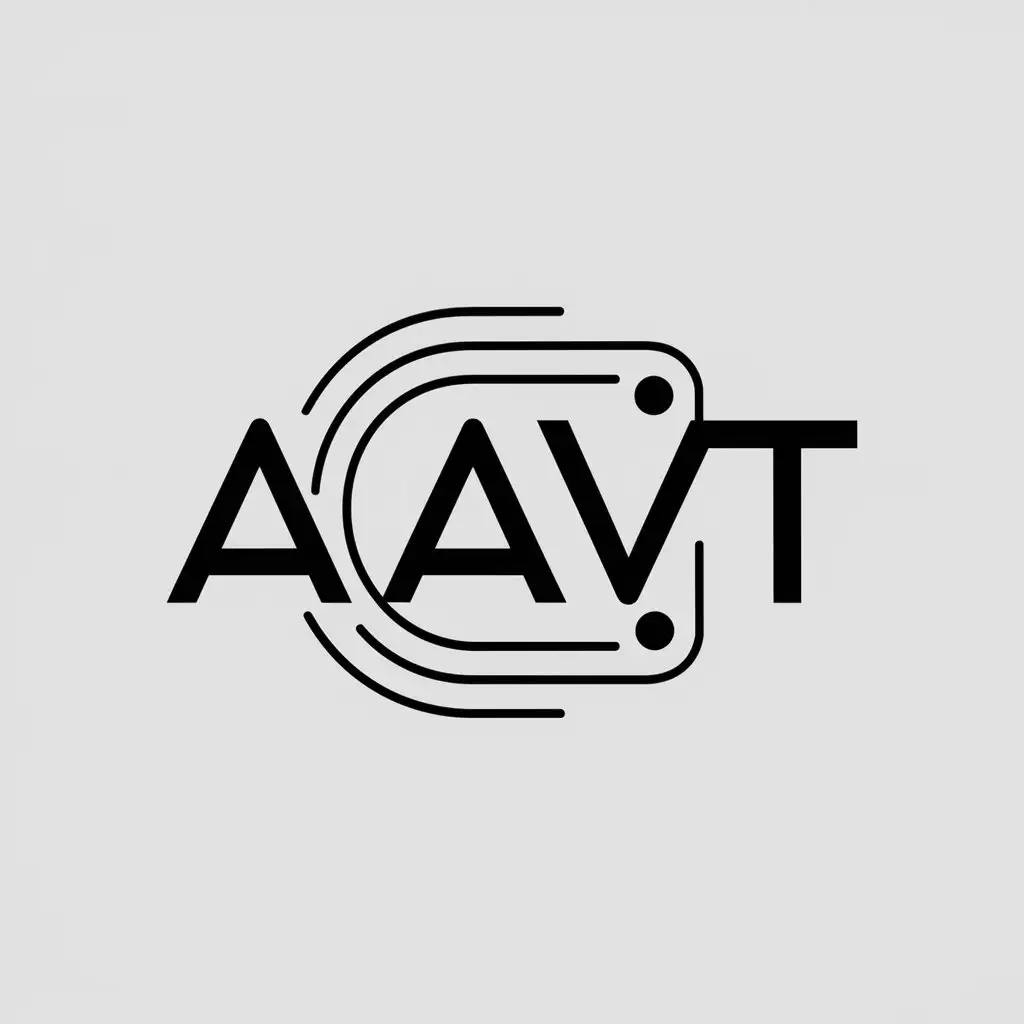 a vector logo design,with the text "AAVT", main symbol:video,Minimalistic,be used in Technology industry,clear background