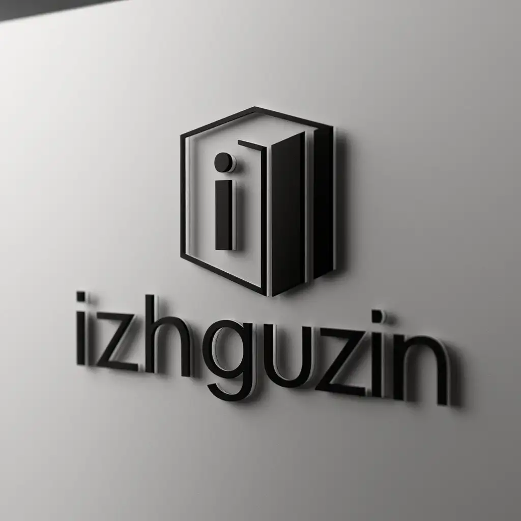 a logo design,with the text "izhguzin", main symbol:letter i in a cube,Moderate,clear background