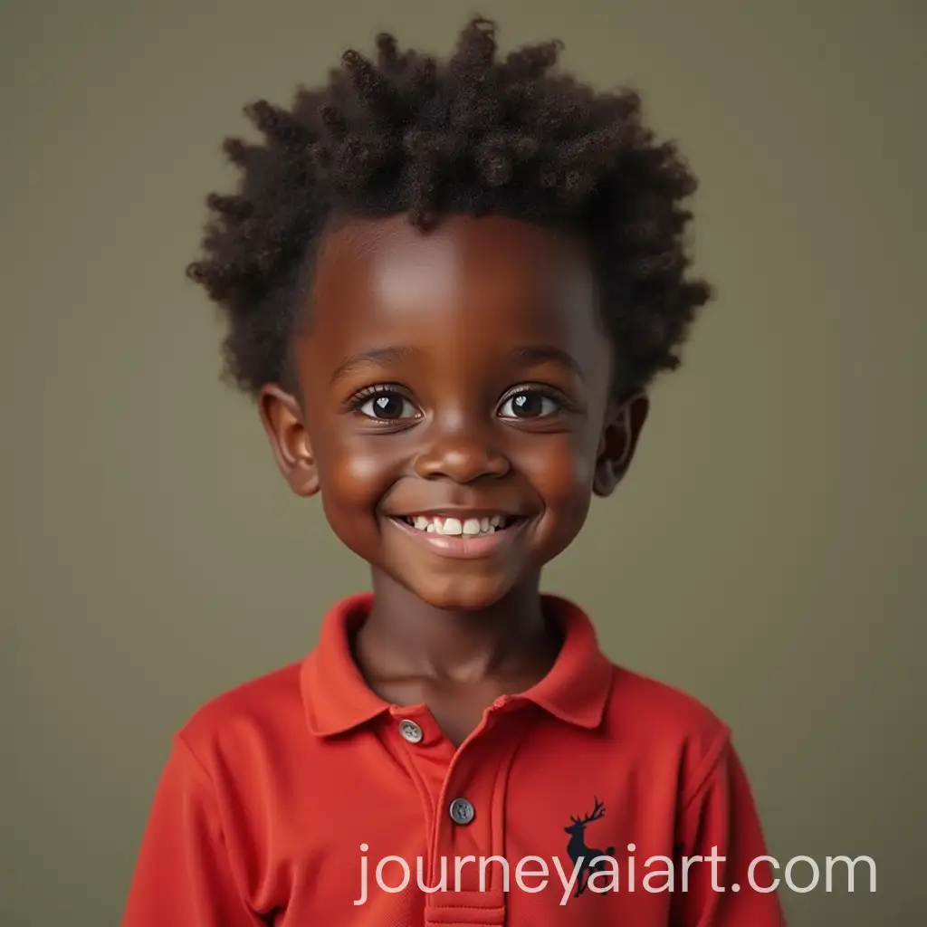 Brown-Skin-Boy-in-Polo-Shirt-Portrait