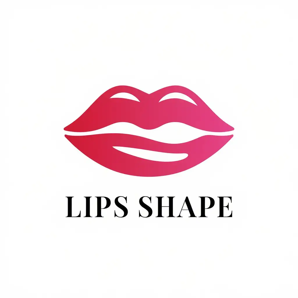 a vector logo design,with the text "Lips Shape", main symbol:lips,Moderate,be used in Beauty Spa industry,clear background