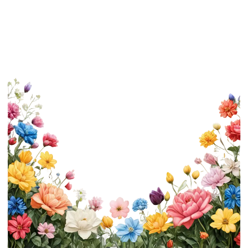 Colored-Flowers-PNG-Image-Enhance-Your-Design-with-Vibrant-Floral-Decorations