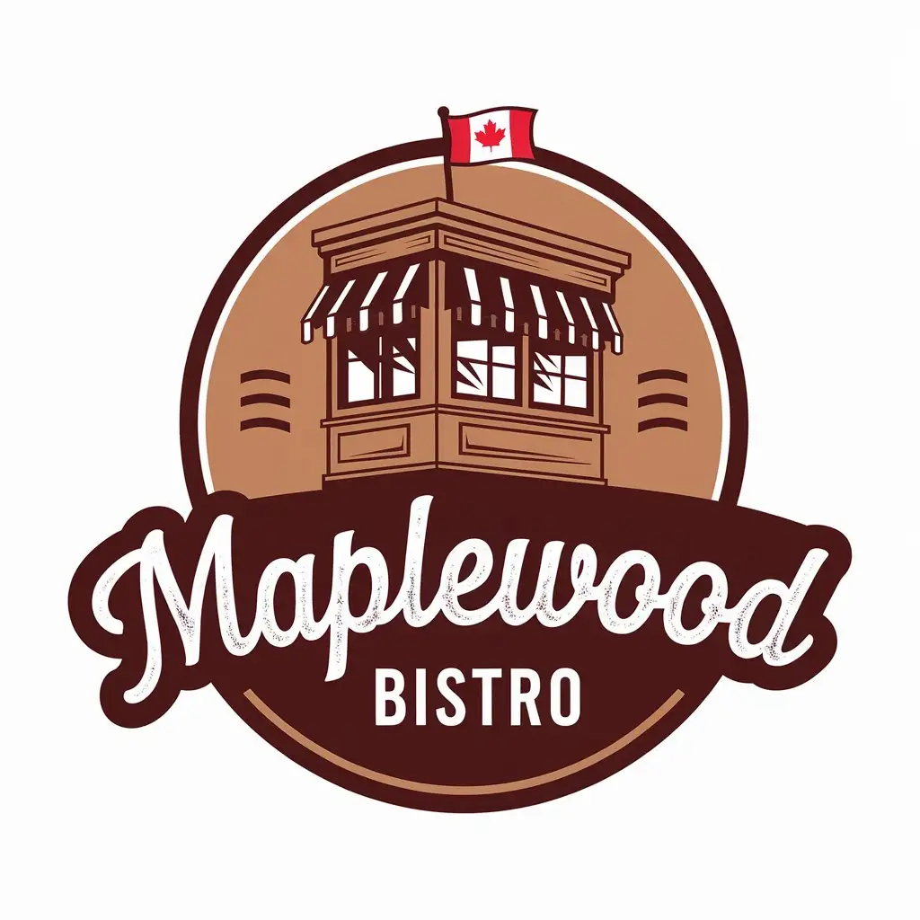 LOGO Design for Maplewood Bistro Vector Logo with Cafe and Canadian Theme for Restaurant Industry