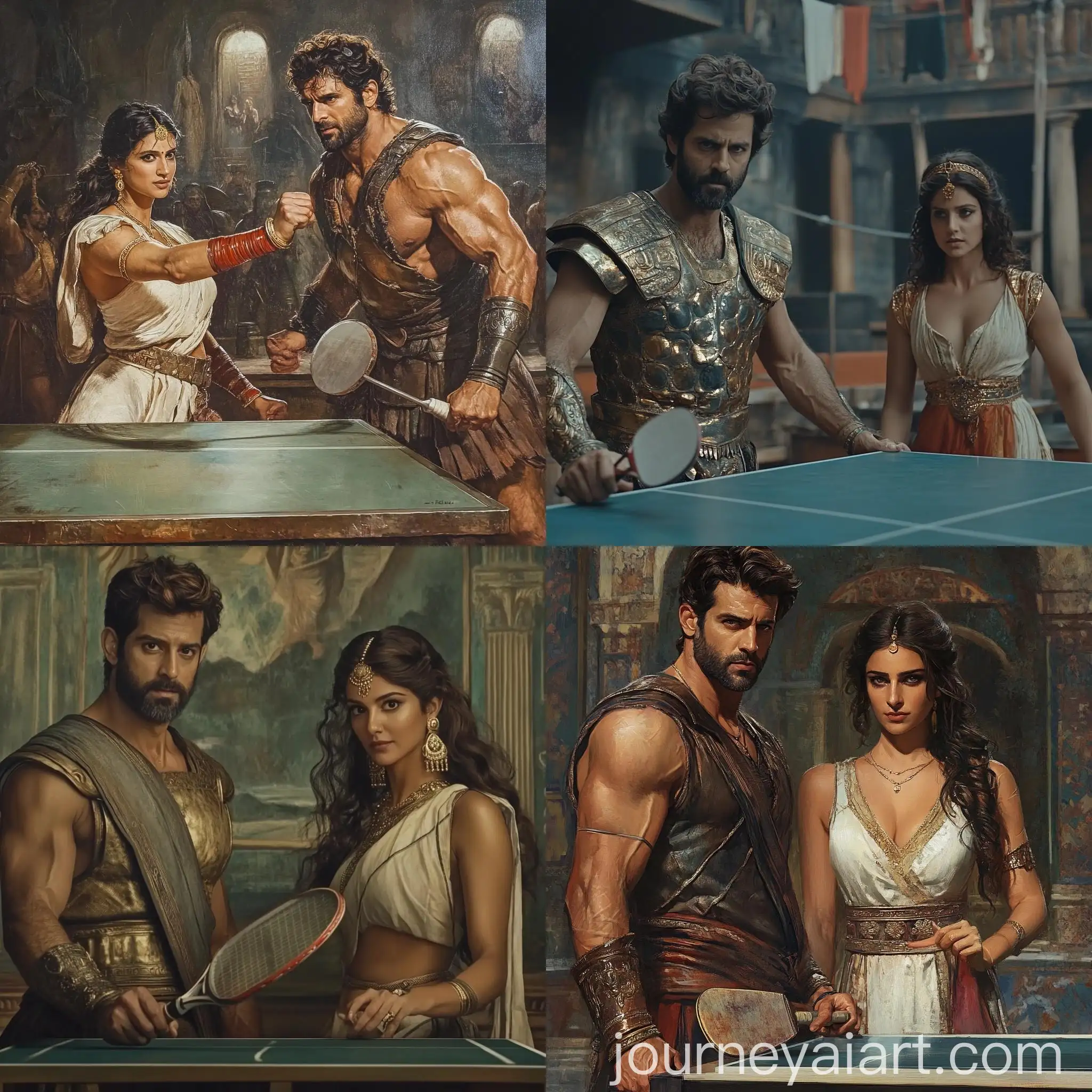 Celebrity-Table-Tennis-Match-Hrithik-Roshan-vs-Greek-Warrior-Princess