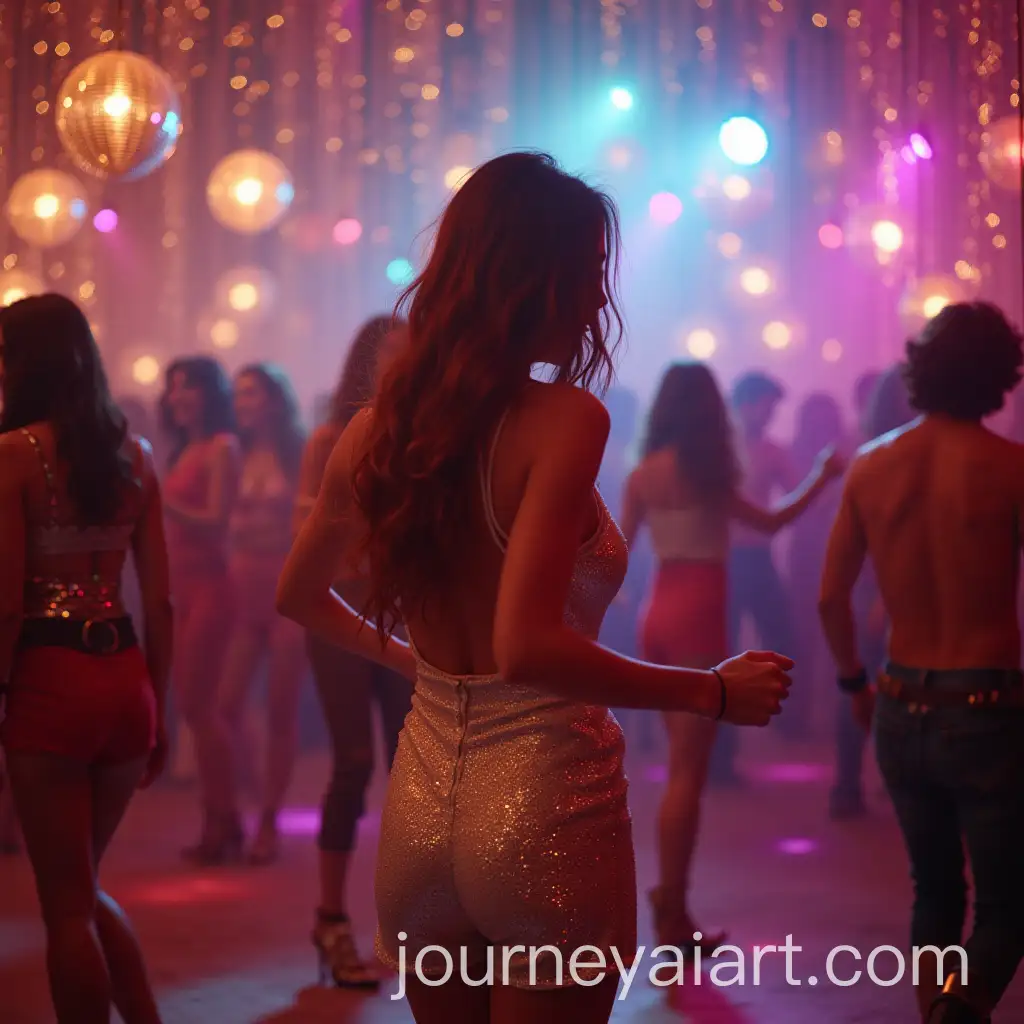 Vivid-1970s-Disco-Dance-Scene-with-Glittering-Ball-and-Stylish-Attire