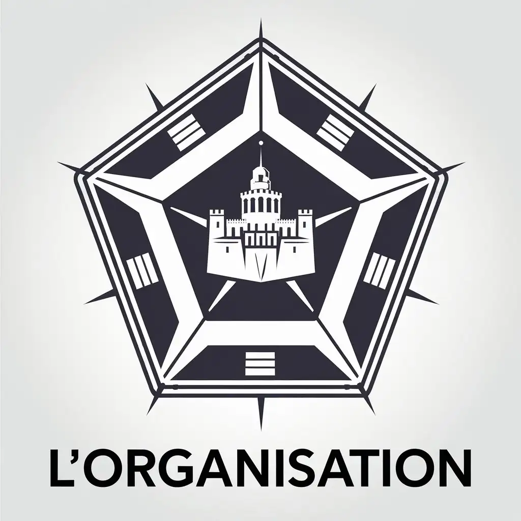 LOGO-Design-For-LOrganisation-Pentagon-Symbol-with-Citadel-of-Lille-Theme