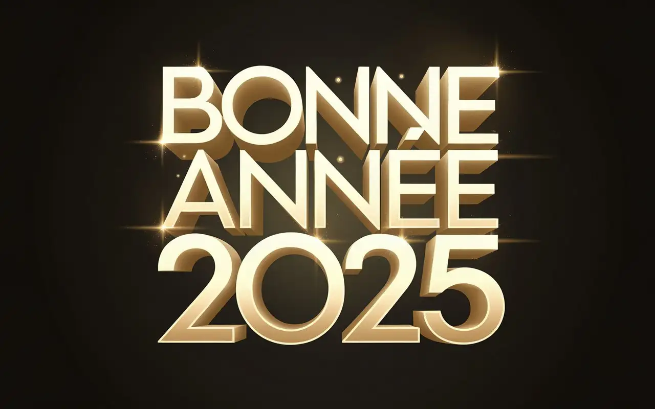 3D-Gold-BONNE-ANNE-2025-Letters-on-Black-Background