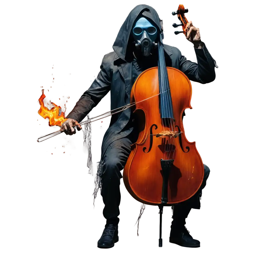 Dystopian-Figure-Playing-Multicolored-Fiery-Cello-PNG-Dark-Fantasy-Art-with-Glowing-Strings-and-Vibrant-Cityscape