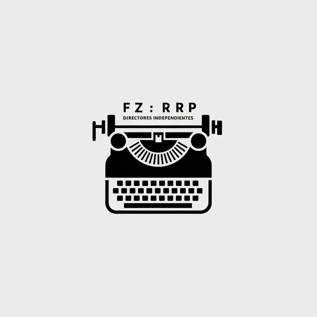 LOGO-Design-For-FZRP-Directores-Independientes-Typewriter-Theme-in-Minimalistic-Style