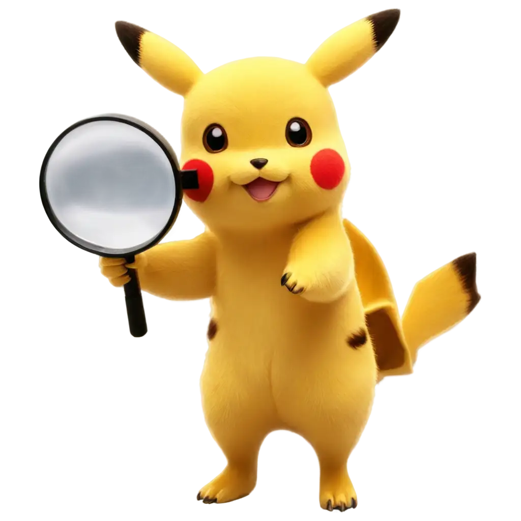 Pikachu-Conducting-an-Investigation-with-a-Magnifying-Glass-PNG-Image-for-Creative-Use