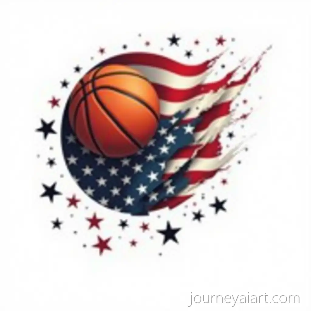 Flying-Basketball-with-Torn-American-Flag-and-Scattered-Stars-TAI-Image-Prompt-Expansionshirt-Design