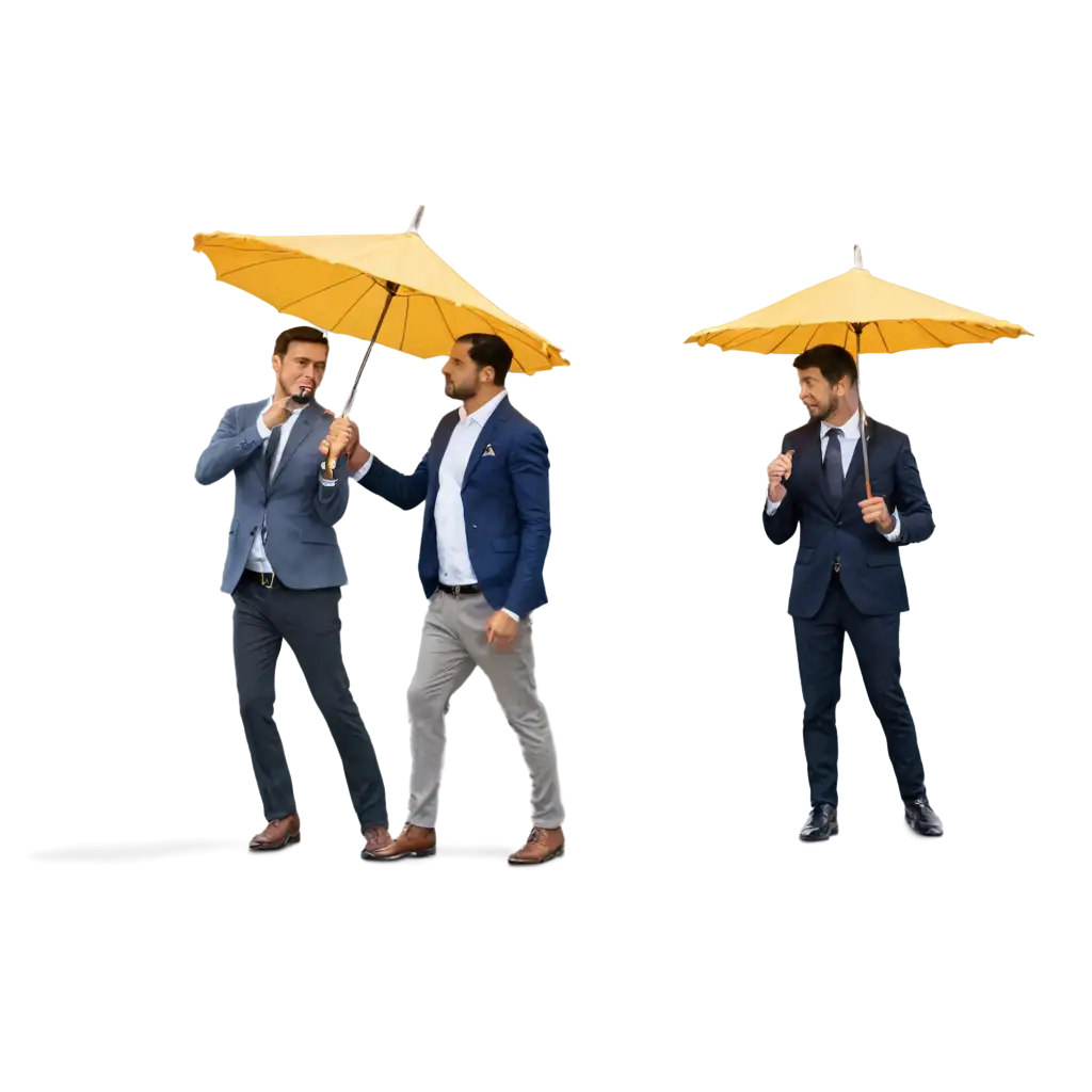 Two-Men-with-Umbrella-PNG-Image-HighQuality-Versatile-Digital-Asset-for-Your-Projects